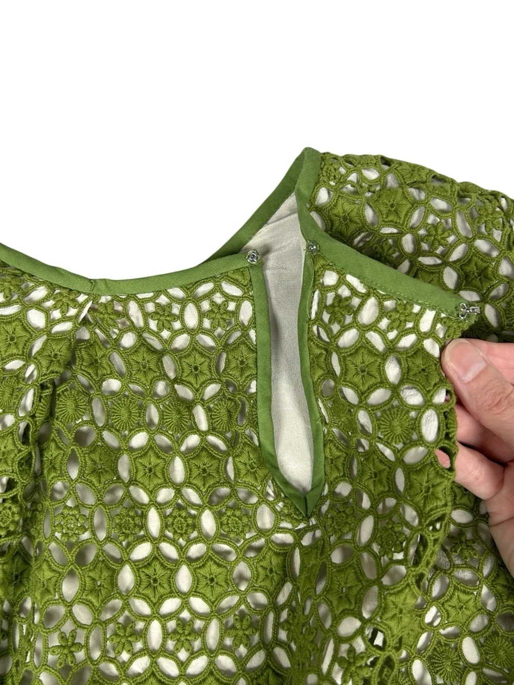 Tory Burch Linda crochet swing top - Medium / Green